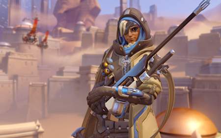 A screenshot of Ana from Overwatch