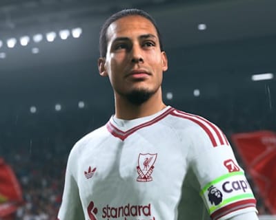 Virgil van Dijk sous les couleurs de Liverpool dans EA Sports FC 27, modèle à suivre pour les jeunes pépites défensives du jeu.