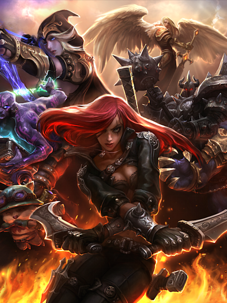 A picture of League of Legends characters