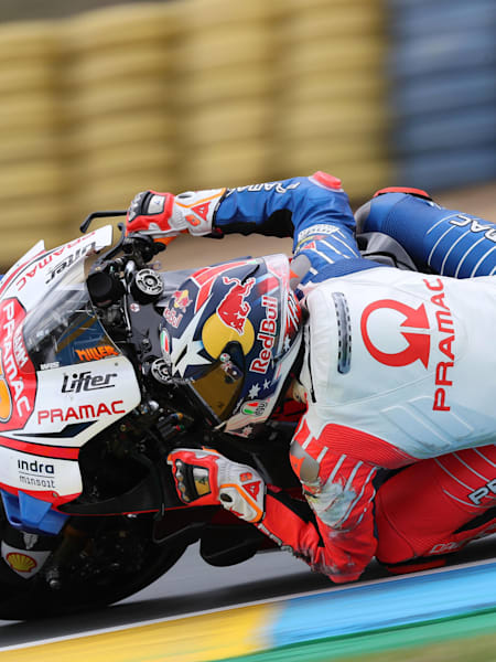 Jack Miller guides his Ducati around a chicane during the 2019 MotoGP of France at Le Mans on May 19, 2019.