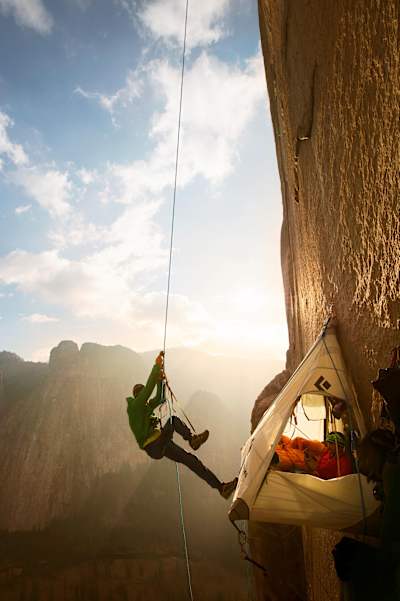 Tommy Caldwell y Kevin Jorgeson en The Dawn Wall.