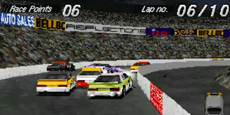 Screenshot aus Desctruction Derby für die PlayStation.