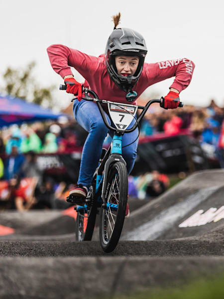 Payton Ridenour at the Red Bull Pump Track World Championships in Bern, Switzerland.