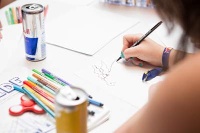 Experiment with different materials when doodling