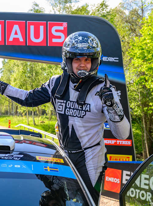 Ville Vatanen celebrated his maiden ERC victory