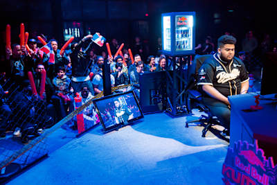 In Brooklyn, fans rooted for Mena at Red Bull Kumite 2024 by waving Dominican Republic flags, banging thunder sticks and screaming his name.