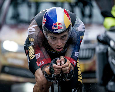 Wout van Aert in action in the Tour de France.