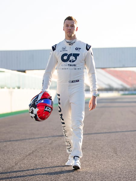 A photo of Daniil Kvyat wearing his latest Scuderia AlphaTauri team kit