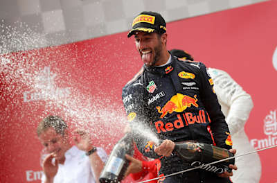 Grand Prix of Austria, Red Bull Ring, award ceremony. Image shows the rejoicing of Daniel Ricciardo (AUS/ Red Bull Racing).