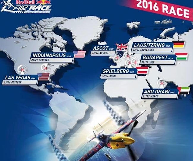 16年red Bull Air Race特技飞行大赛赛程公布