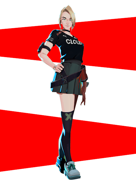 Artwork of Annie Roberts of VALORANT team Cloud9 White
