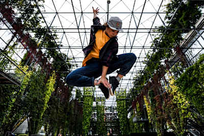 Narumi of Japan poses for a photo at MFO Park prior to the finals of the Red Bull BC One World Final B-Girl Battle in Zurich, Switzerland on September 28, 2018.