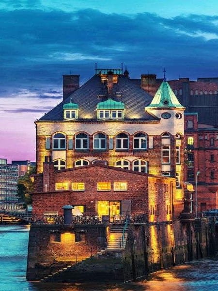 Foto der Speicherstadt in Hamburg.