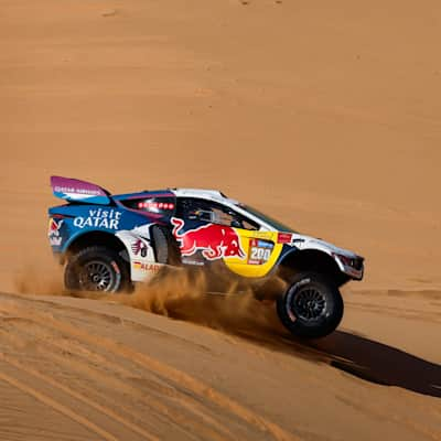 Nasser Al-Attiyah and Mathieu Baumel on their Prodrive Hunter T1+ of the Nasser Racing during the Stage 3 of the Dakar 2024 on January 8, 2024 between Al Duwadimi and Al Salamiya, Saudi Arabia