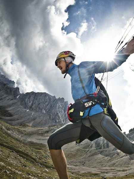 Paul Guschlbauer beim Red Bull Dolomitenmann in Lienz.