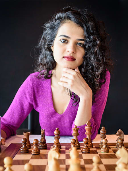Indian Woman Grandmaster Tania Sachdev poses for a profile photo.