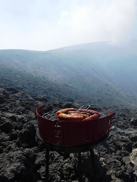 BBQ at the top of Mount Etna