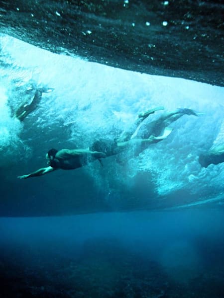 Bodysurfing in Tahiti