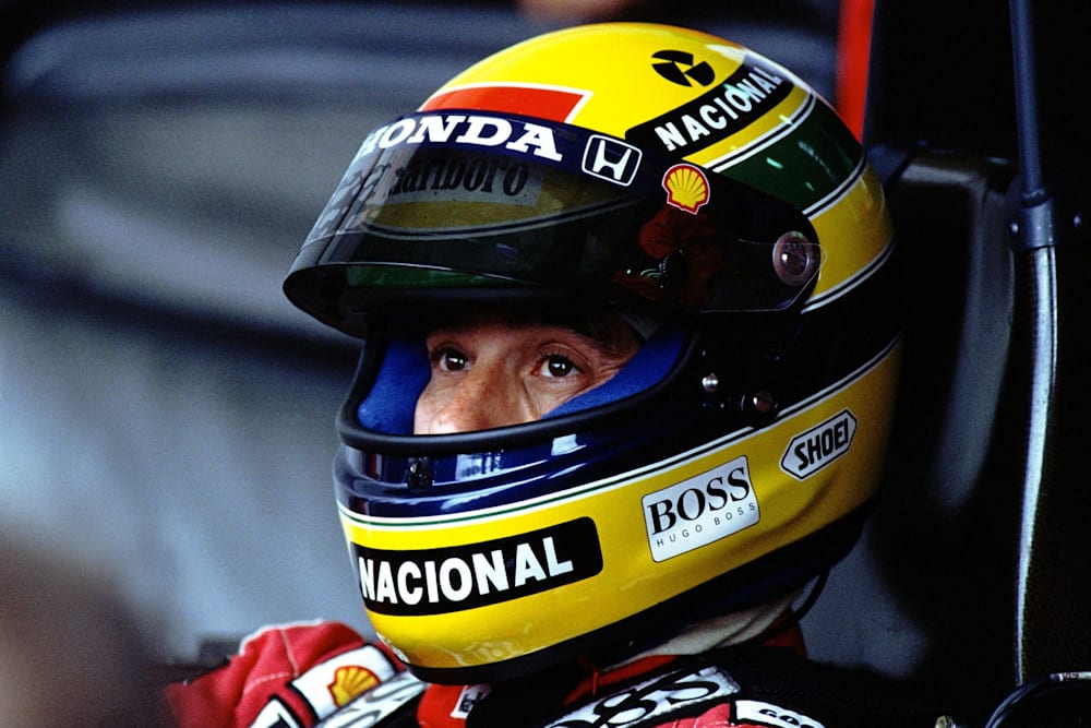 Le pilote de Formule 1 Ayrton Senna de l'écurie McLaren ai Grand Prix de F1 d'Australie 1991.