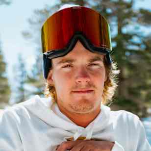 Brock Crouch poses for a portrait at Red Bull Snow Team Session in Mammoth Lakes, California, USA on May 15, 2023.