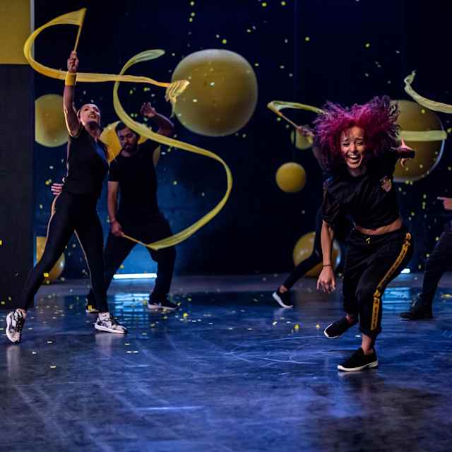 B-Girl Sarah Bee performs behind the scenes during the filming of Red Bull BC One Anthem in Mumbai, India on May 28, 2019.