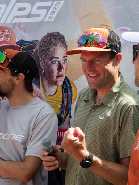 Maxime Pinot, Chrigel Maurer and Patrick von Känel at the press conference
