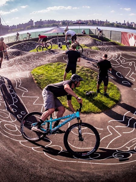 La pump track costruita da Velosolutions a New York, USA