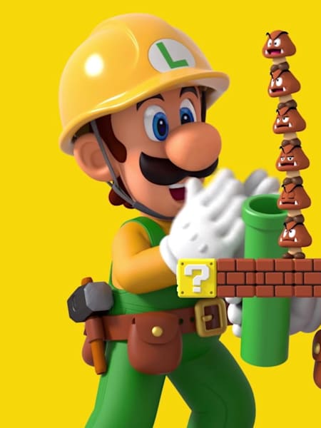 Mario and Luigi in Super Mario Maker 2.
