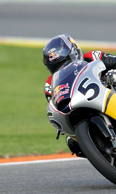 Johann Zarco riding the Rookies Cup Final in Valencia 2007