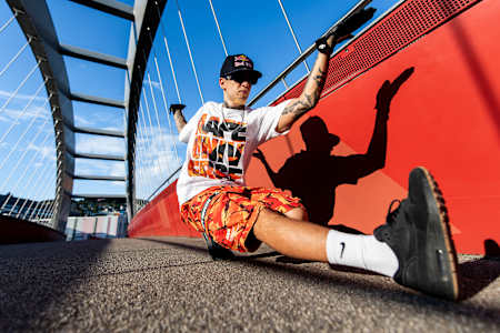 Poppin C poses for a portrait during the Red Bull Dance Tour in Zurich, Switzerland on September 2, 2020