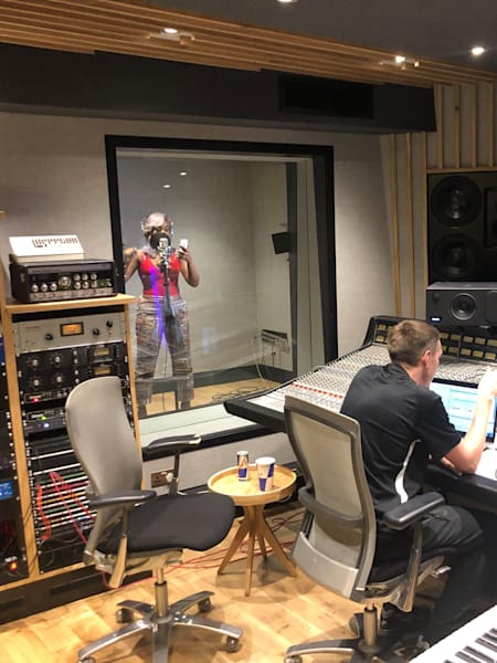 Toddla T and Alicai Harley in Red Bull Studios London