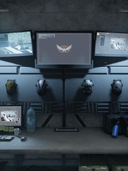 A screenshot from The Division 2 video game showing Hunter Masks.