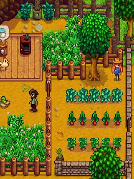 Développé par Eric Barone, Stardew Valley est un jeu vidéo RPG dans lequel le joueur gère sa ferme.