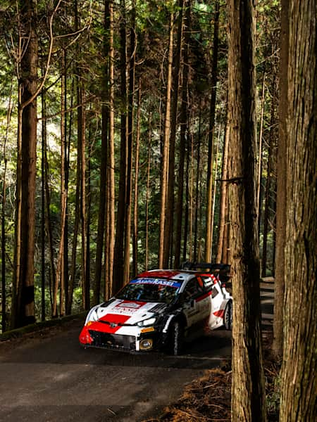 Takamoto Katsuta durante il Rally del Giappone 2023