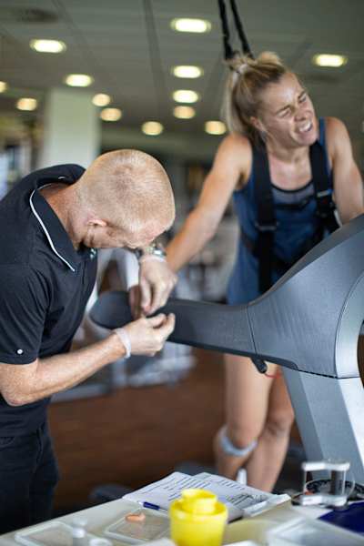 Ida Mathilde får testet hendes kondition og laktatniveau