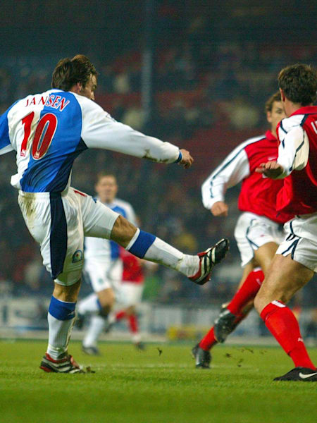 In 2001, Jansen scored a hat-trick against Arsenal in Blackburn's 4-0 rout