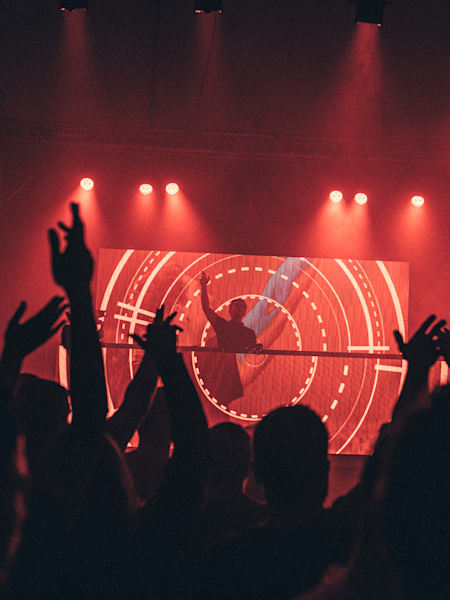 Crowd and DJ at UKF party in Somerset