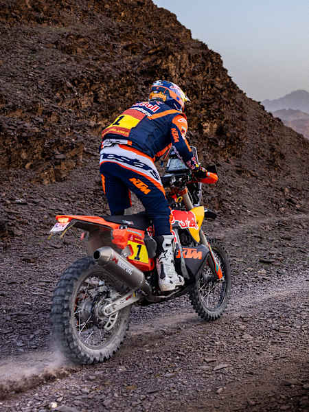 Daniel Sanders of the Red Bull KTM Factory Racing competes during stage 02 of the 2026 Dakar Rally from Yanbu to Al Ula, Saudi Arabia on January 05, 2026.