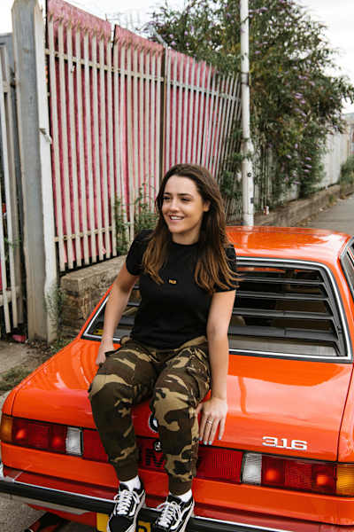 Queen B and her converted 1983 BMW E21 'Red'