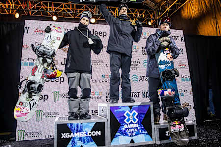 X Games 2017 Big Air podium Kleveland, Parrot, McMorris