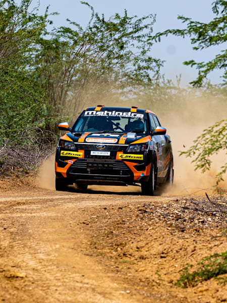 Rally driver Gaurav Gill competes during a round of INRC.