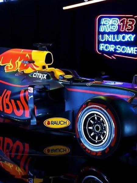 Red Bull Racing's new 2017 F1 car, the RB13, is unveiled ahead of the first day of pre-season testing for the 2017 Formula One season