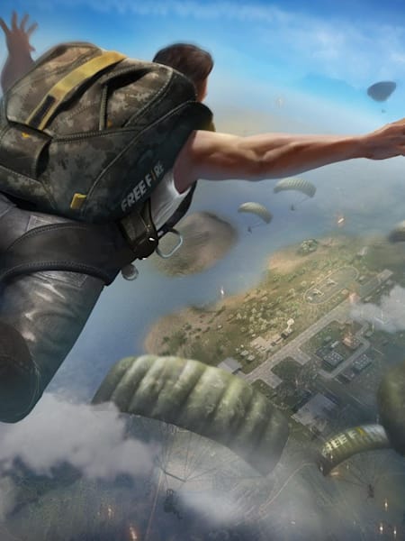 Un personnage dans Free Fire - Battlegrounds, un des meilleurs jeux battle royale sur mobile.