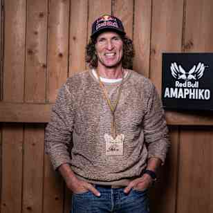 Stefan Glowacz is poses for a portrait at Red Bull Amaphiko Connect the Alps in Rofan, Austria on April 14, 2019.