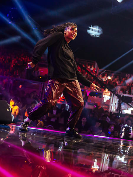 Amely Mel's performs at the Red Bull Dance Your Style 2019 World Finals in Paris, France on October 12, 2019.