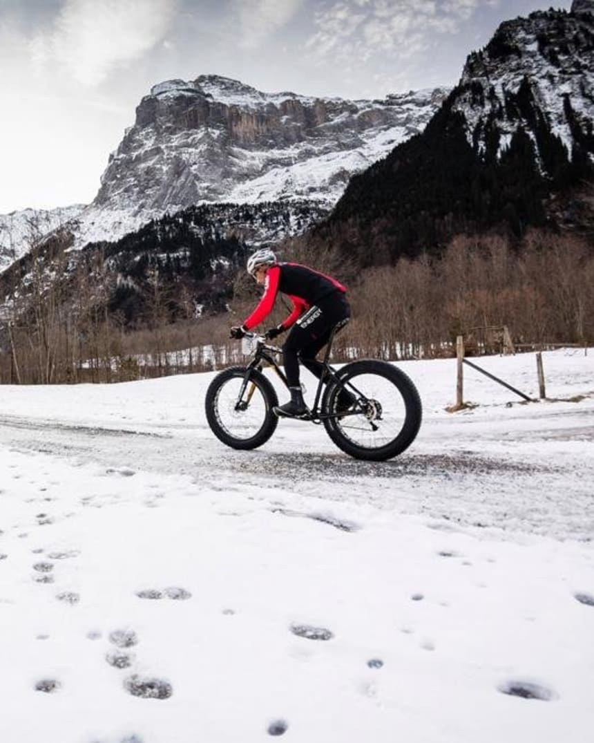 biking in winter