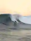 Red Bull Cape Fear competitor Mikey Brennan takes off on a Shipstern Bluff wave.