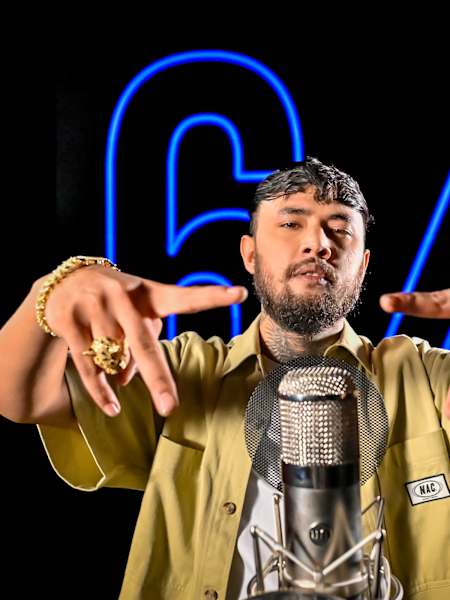 Raga in the Red Bull 64 Bars studio