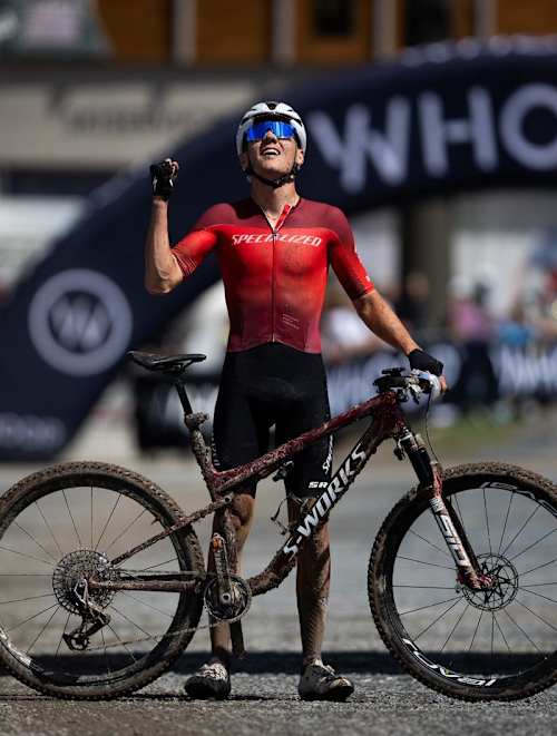 Adrien Boichis winning the UCI MTB World Cup in Leogang