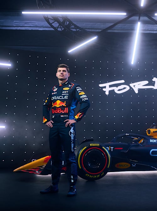 Max Verstappen poses for a portrait during Red Bull Racing 2024 Season Launch RB20 in London, UK on January 30, 2024 